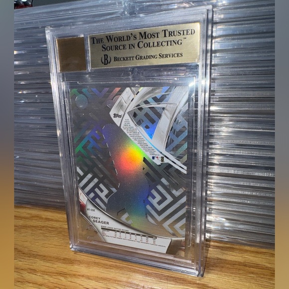 BGS 10 Pristine 2016 Topps High Tek Corey Seager Gold Rainbow RC Auto 49/50 RARE - Picture 5 of 8